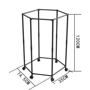 Sechseckiger Kleiderständer standgarderobe Balkon Schlafzimmer platzsparender Organizer 120cm