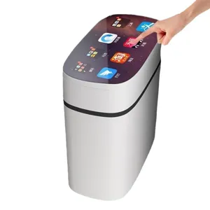 Intelligenter Muehleimer mit Touchscreen Automatisches Verpacken fuer Wohnzimmer und Bad