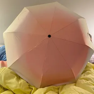 Ombrelle rose dégradé anti-UV automatique parapluie pliable résistant au vent compact