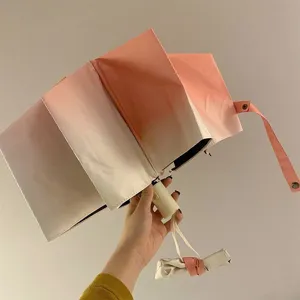 Parapluie Anti UV Protection Solaire et Pluie Gradient Automatique Portable Pliant Parasol Anti UV Femmes Quotidien