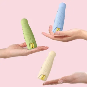 Parapluie de soleil capsule pliable en cinq parties avec protection UV UPF50+, compact.
