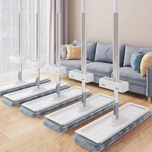 Haushalt Flachwischmopp mit handfreiem auspressen Design, trocken und nass Bodenreiniger.