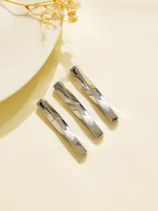 Edelstahl verdrillte rechteckige Anhänger Charms für DIY Schmuckherstellung Detail.