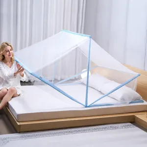 Faltbares Moskitonetz für Bett, montagefreies Pop-up-Netz für Zuhause und Studentenwohnheim.