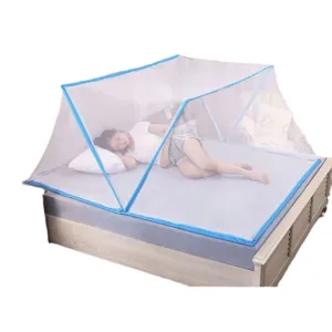 Zanzariera pieghevole per letto, tenda anti-zanzare portatile per uso domestico e dormitorio.