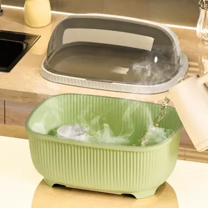 Kitchen dish storage box plastic cabinet draining organizer for home tableware and bowls