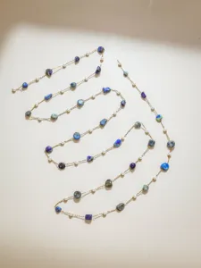 Edelstahl Perlen und Edelstein DIY Kette für modische Brillen und Halsketten Zubehör.