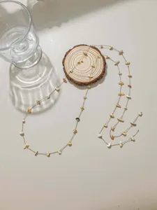 Bohemian multi-color beaded chain DIY summer necklace anklet waist chain jewelry accessory