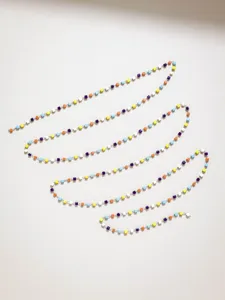 Catena di perline quadrate colorate in acciaio inox accessorio per gioielli fai da te collana.