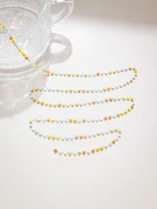 Catena di perline a cubo colorate in acciaio inox DIY collana braccialetto vestiti accessori gioielli
