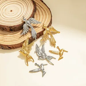Stainless Steel Swallow Hummingbird Pendant DIY Jewelry Making Necklace Accessories