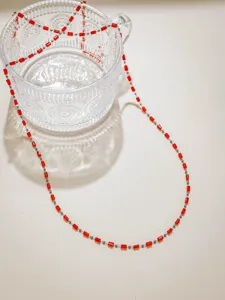 DIY red crystal tube stainless steel chain for handmade fashion necklaces bracelets wholesale.