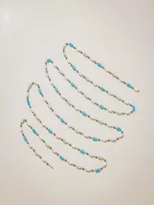 DIY crystal beaded chain necklace bracelet stainless steel handmade fashion jewelry