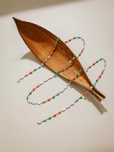 DIY colorful beaded stainless steel chain for handmade jewelry necklace and bracelet accessory.