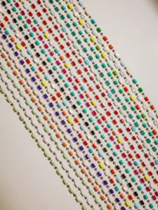 DIY crystal beaded chain stainless steel tube gold beads handmade jewelry material set