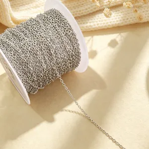 Ανοξείδωτος Χάλυβας 304 Σταυρός Flat Wire O-Chain Link DIY Κολιέ Βραχιόλι Υλικό Κατασκευής Κοσμημάτων Craft Supply