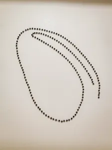 Stainless steel black beaded chain DIY jewelry making supply semi-finished decorative material