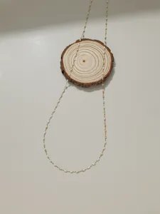 Chaîne fine en perles de riz en acier inoxydable minimaliste bijoux DIY lunettes