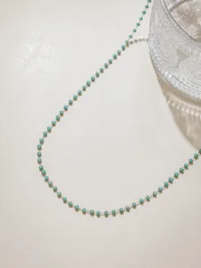 Stainless steel crystal beaded chain detail view, perfect for handmade DIY jewelry crafting.