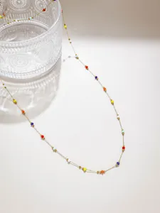 Edelstahl bunte Perlenkette Halskette Schmuck DIY Zubehör Detailansicht des Produkts.