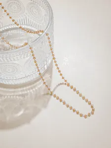 Stainless steel beaded chain, frosted crystal DIY jewelry accessory for handmade crafts bags decor.