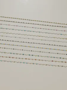 Chaine en acier inoxydable mini perles de verre colorées DIY bijoux lunettes