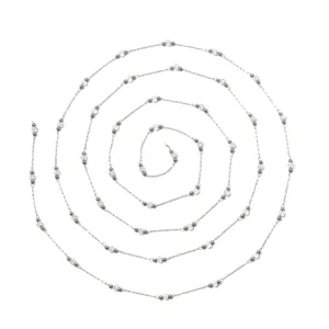 Edelstahl Kristall Perlenkette für DIY Schmuck Herstellung Halskette Armband Zubehör
