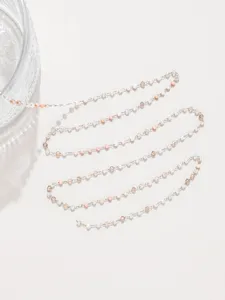 Cadena de cuentas de cristal DIY para joyería hecha a mano, accesorios para el pelo y borlas.