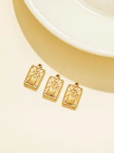 Stainless steel tarot death card pendant DIY jewelry making accessories gold charm 3pcs