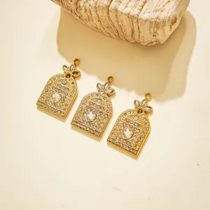Vintage goldener Bogen Kristall Anhänger Charms für DIY Schmuckherstellung Accessoires.