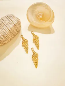 Gold shell charms for DIY jewelry making stainless steel conch pendants beach style accessories
