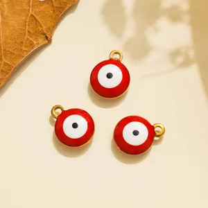 Roter böser Blick Anhänger Edelstahl DIY Schmuck Zubehör Charm für Halskette & Armband