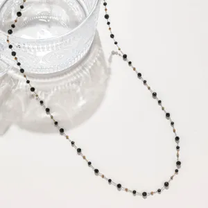 DIY Edelstahl Perlenkette Kristall Bohemian handgemachte Halskette Schmuck Zubehoer