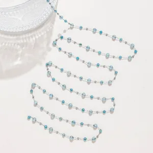 DIY edelstahl kristall perlen kette boho quaste schmuck herstellung material komponenten.