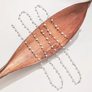 Handgefertigte Kristallperlenkette DIY Edelstahl Schmuckherstellung Komponente Halskette Material