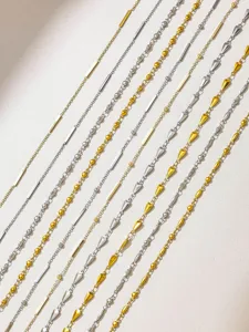 Stainless steel basic chain semi-finished DIY necklace jewelry making material set.