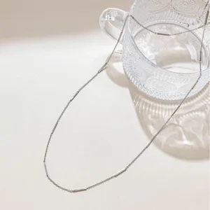 Stainless steel long chain minimalist necklace for DIY jewelry making material everyday