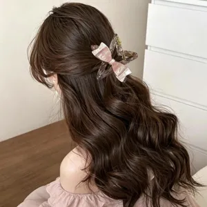 Molla per capelli stella fiocco in acetato coreana per capelli folti, grande accessorio.