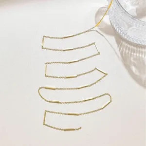 Gold stainless steel semi-finished chain DIY jewelry making material top view display