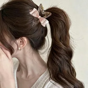 Pinza per capelli stella in acetato con fiocco coreano per capelli spessi accessorio