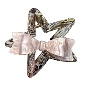 Molla per capelli stella acetato stile coreano fiocco grande pinza donne elegante accessorio