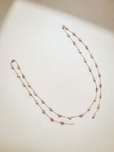 DIY purple cubic bead gold chain material for handmade necklaces bracelets phone straps accessories