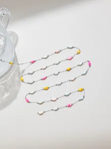 Macaron colored shell beaded chain DIY necklace bracelet semi-finished jewelry accessory.