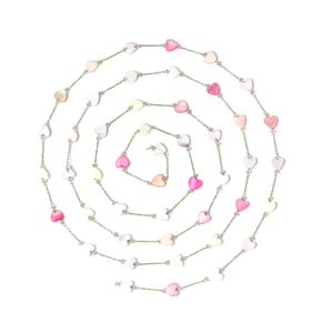 Catena a cuore in conchiglia colorata dopamina dolce semilavorato gioielli fai da te