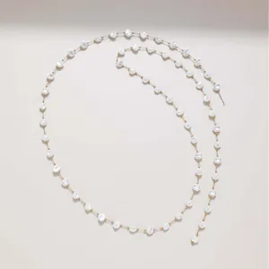 Elegant irregular pearl chain DIY jewelry accessory for handmade necklaces, bracelets and apparel.
