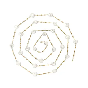 Baroque imitation pearl metal chain DIY jewelry accessories clothing decorative materials.