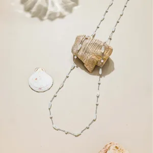 Ins style long pearl teardrop bead chain DIY jewelry making accessories 1 meter pack main