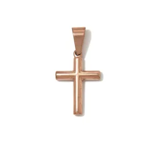 Minimalistischer Edelstahl Kreuz Anhänger Kette Schmuckzubehör für DIY Basteln.