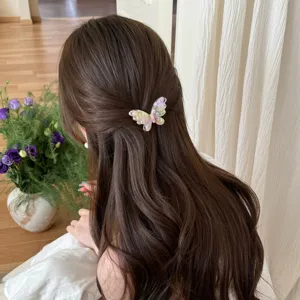 Süße Acetat Schmetterling Haarklammer für Damen, elegante Haarspange für halbe Haare Alltag.