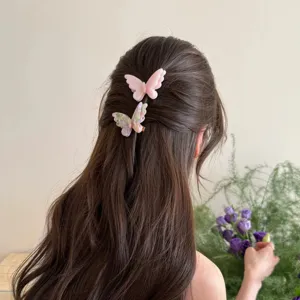 Süße Acetat Schmetterling Haarklammer Damen elegante halboffene Frisur vielseitiges Haarstyling